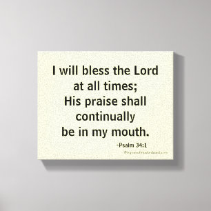 Bless the Lord Canvas Print