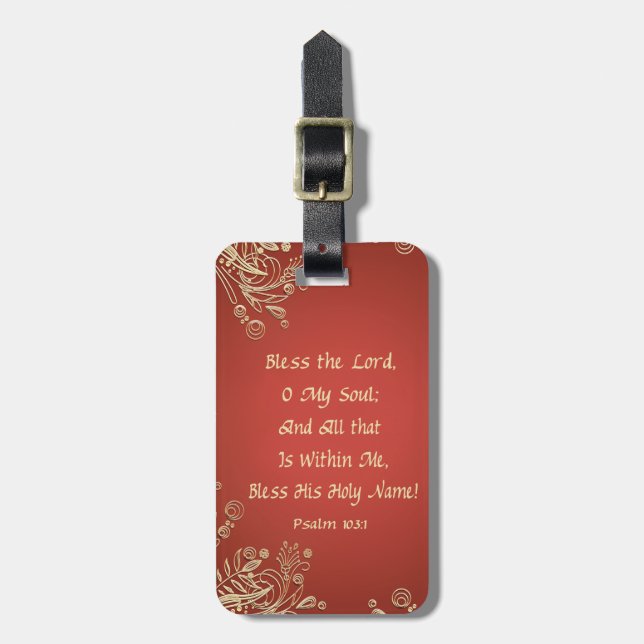 Bless the Lord Luggage Tag (Front Vertical)