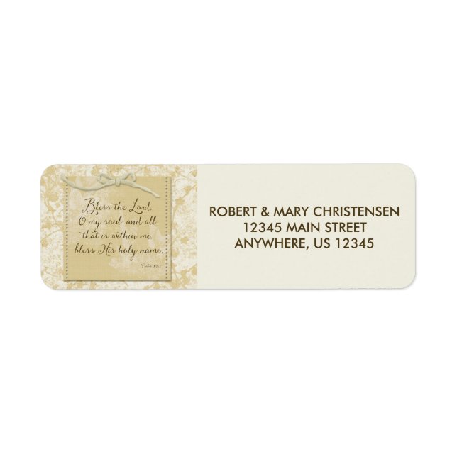 Bless the Lord O My Soul (Front)