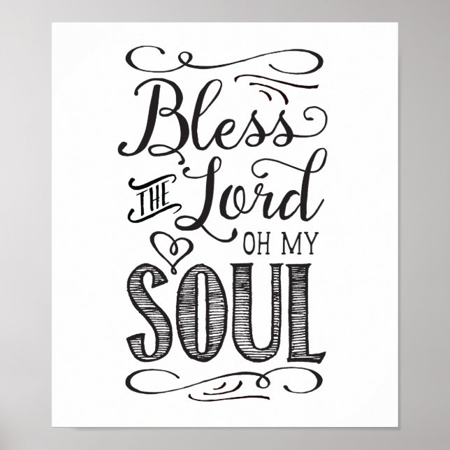 Bless the Lord Oh My Soul Art Poster (Front)