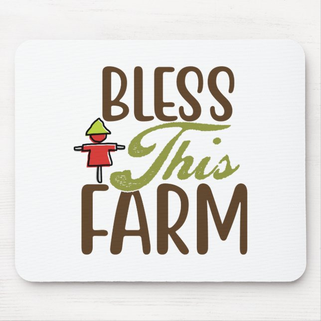 Bless This Farm Mouse Pad (Front)