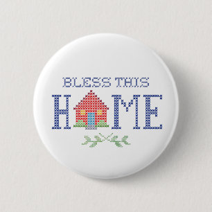 Bless This Home 2 Inch Round Button