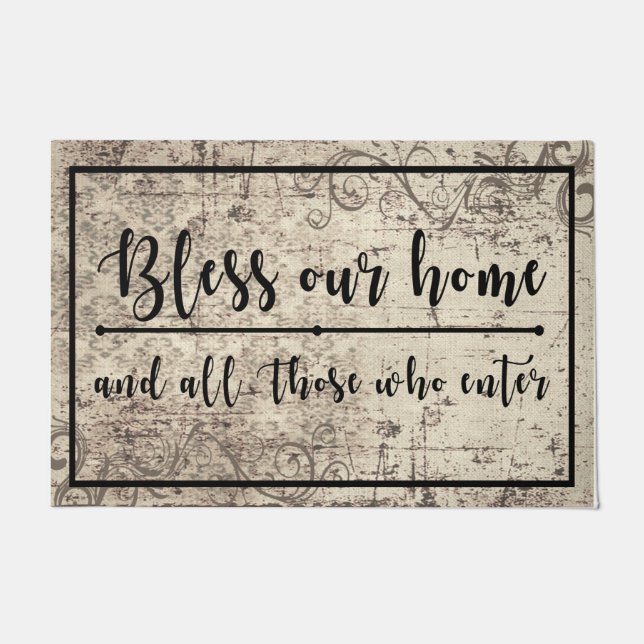 Bless this Home and all those who enter Doormat (Front)