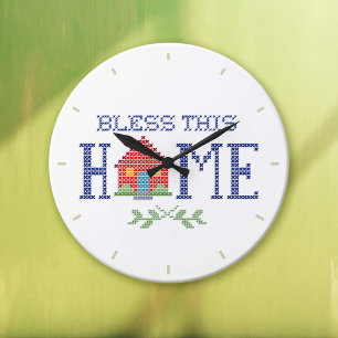 Bless This Home Clock