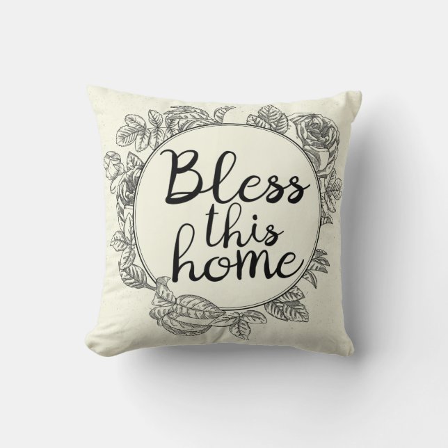 Bless This Home Pillow (Front)