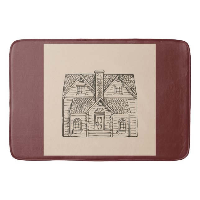 Bless This House w/ image template  Bath Mat (Front)