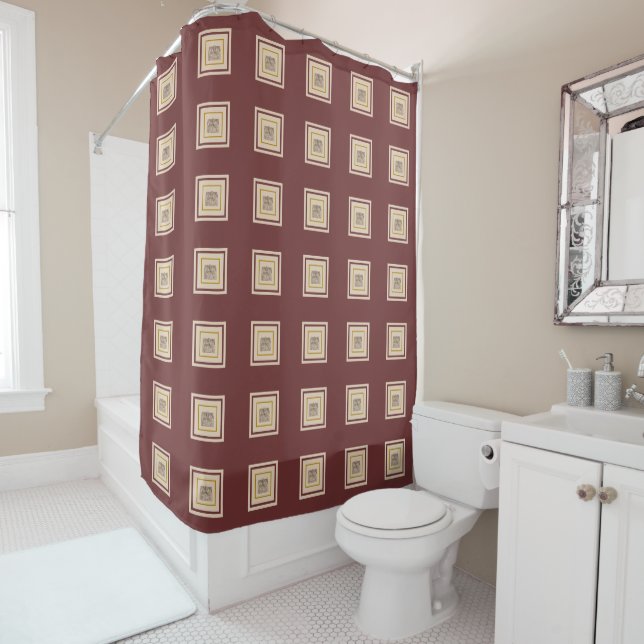 Bless This House w/ image template Shower Curtain (In Situ)