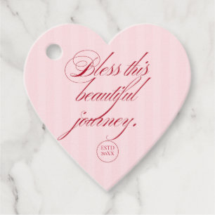 Bless This Journey Customizable Year Wedding Favour Tags