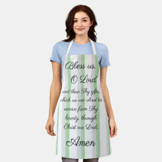 Bless us O Lord Green Grey Apron