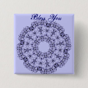Bless You_ 2 Inch Square Button