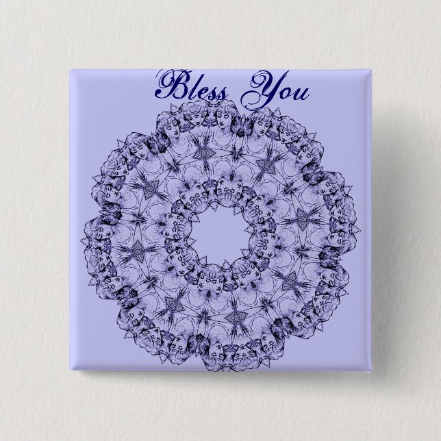 Bless You_ 2 Inch Square Button (Front)