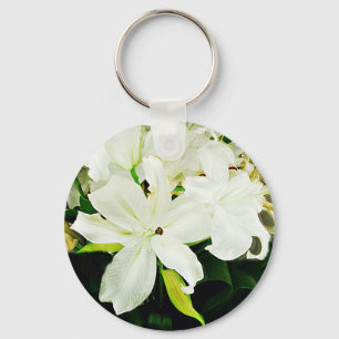 Bless You-White Lilies_ Keychain