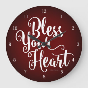 Bless Your Heart Large Clock
