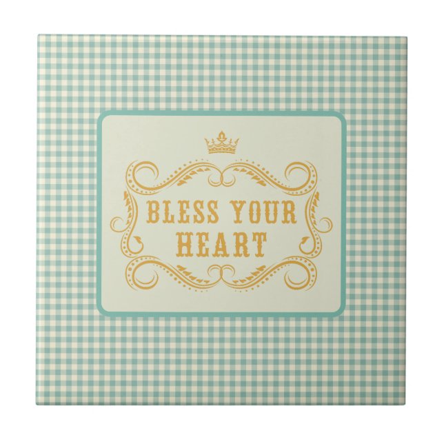 Bless Your Heart Southern Quote  Tile (Front)