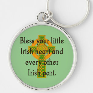 Bless Your Little Irish Heart - Irish Quote Keychain
