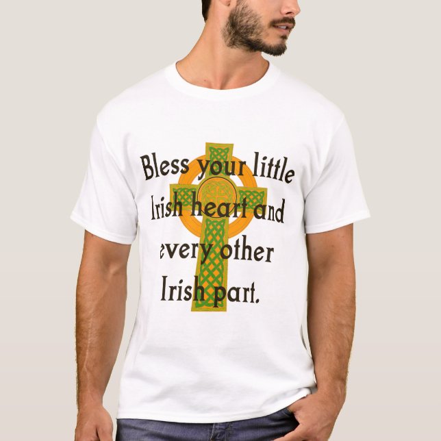 Bless Your Little Irish Heart - Irish Quote  T-Shirt (Front)