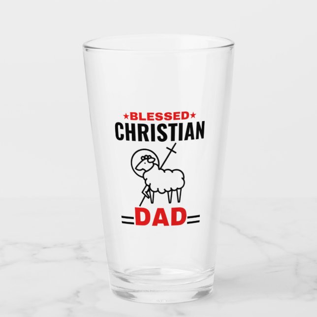 Blessé Christian Papa Coupe de verre (Devant)