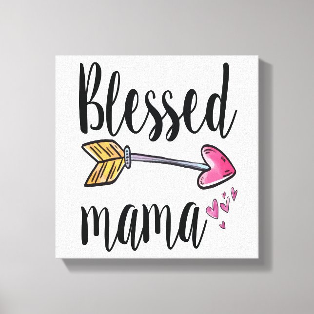 Blessé Mama cadeau pour maman toile Imprimer (Recto)