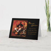 Blessé Samhain Sorcière Magickal Night - Carte bla
