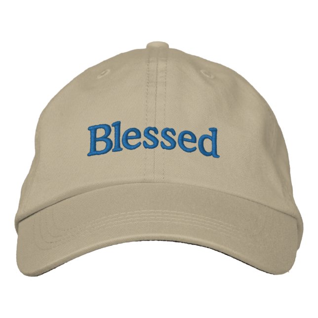 Blessed  Adjustable Embroidered Hat (Front)