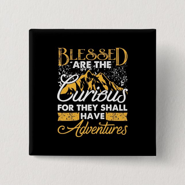 Blessed Adventure 2 Inch Square Button (Front)