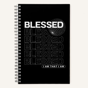 Blessed Affirmation Typography Notebook