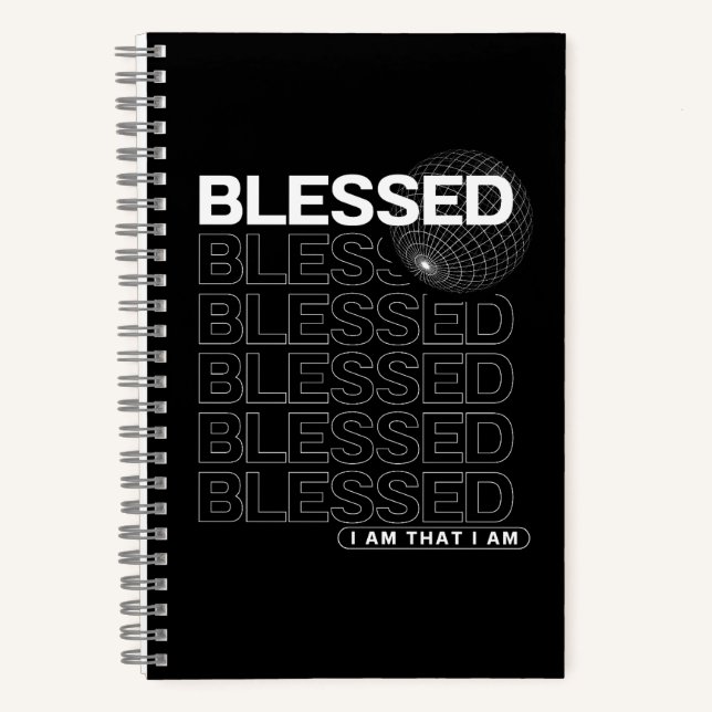 Blessed Affirmation Typography Notebook (Front)