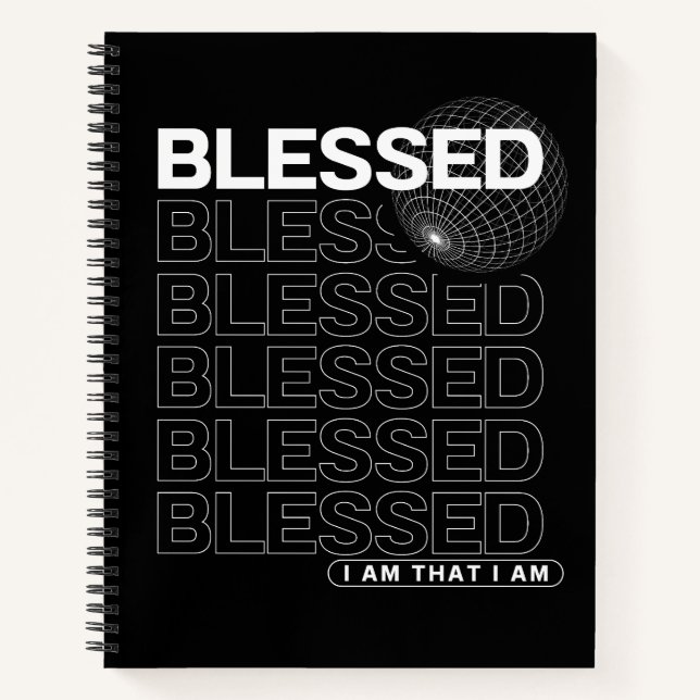 Blessed Affirmation Typography Notebook (Front)