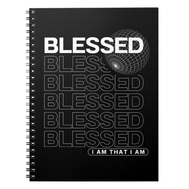 Blessed Affirmation Typography Notebook (Front)