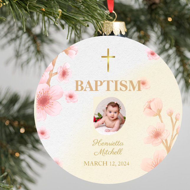 "Blessed and Baptized: A Day to Remember" Ceramic Ornament (Creator Uploaded)