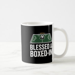 Blessed And Boxed In Soccer Pitch Byll With Halo  Coffee Mug
