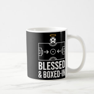 Blessed And Boxed In Soccer Pitch Halo Playmaker  Coffee Mug