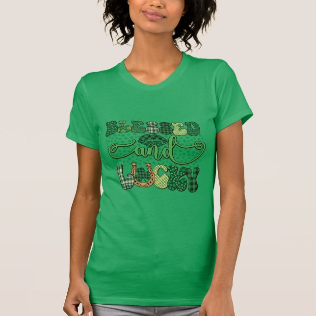 Blessed And Lucky T-Shirt (Front)
