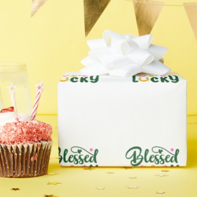 Blessed and Lucky Wrapping Paper (Birthday Party)