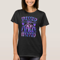 Blessed and Taco Obsessed Girly Bold Iridescent