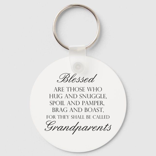 Blessed Are... Grandparents Keychain (Front)