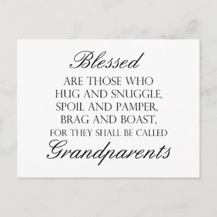 Blessed Are... Grandparents Postcard