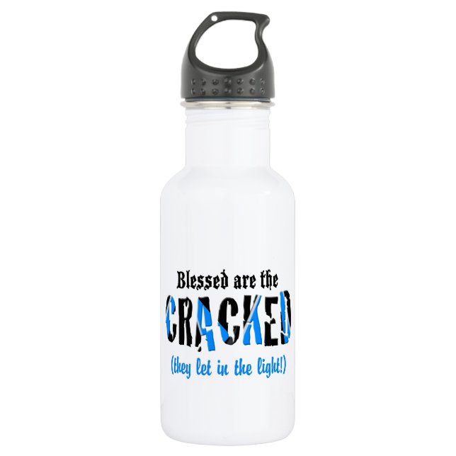 Blessed are the CRACKED! 532 Ml Water Bottle (Front)