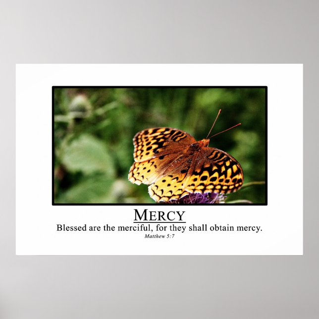 Blessed are the merciful poster (Front)