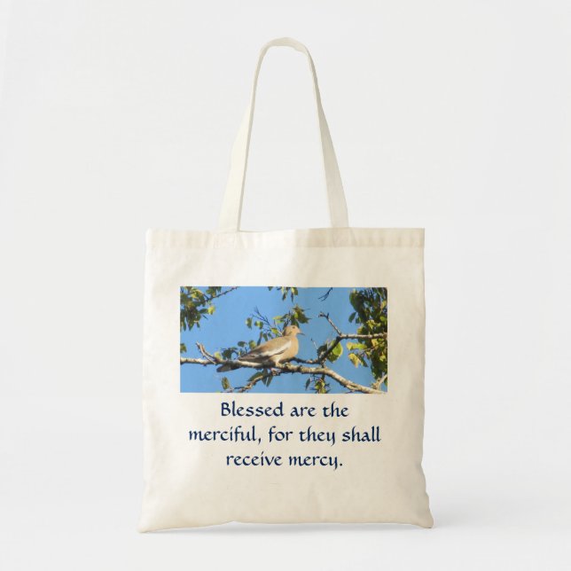 Blessed are the merciful tote bag (Front)