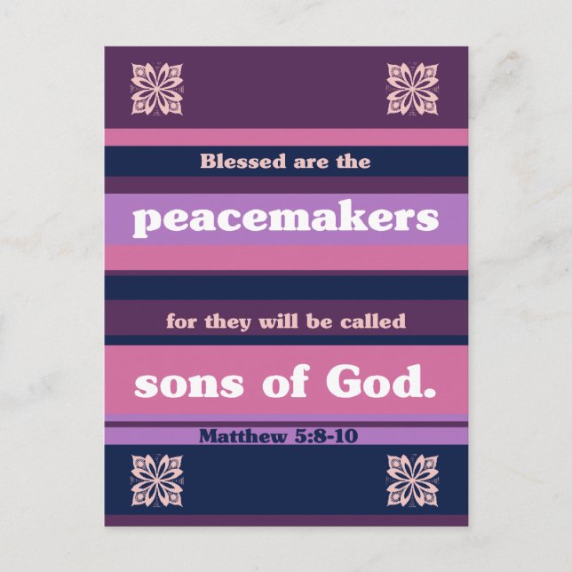 Blessed are the Peacemakers Postcard (Front)