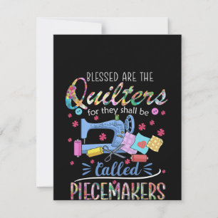 Blessed Are The Quilters For They Shall Piecemaker Thank You Card