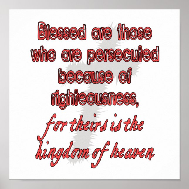 Blessed Are Those Who Are Persecuted Poster (Front)