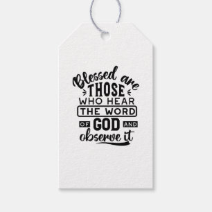 Blessed Are Those Who Hear the Word of God Quotes Gift Tags