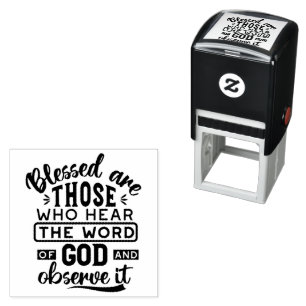 Blessed Are Those Who Hear the Word of God Quotes Self-inking Stamp
