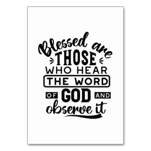 Blessed Are Those Who Hear the Word of God Quotes Table Number