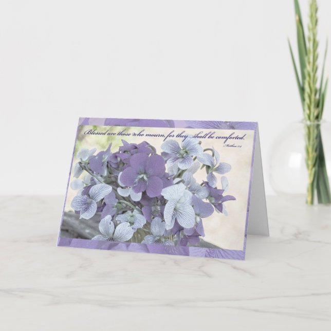 Blessed are those who mourn sympathy card (Front)