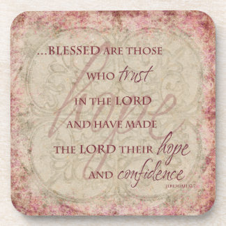 Blessed are Those Who Trust Cork Coaster Set (6)