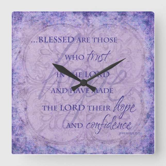 Blessed are Those Who trust in the Lord Clock (Front)