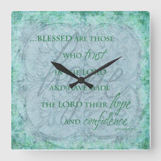 Blessed are Those Who trust in the Lord Clock (Front)